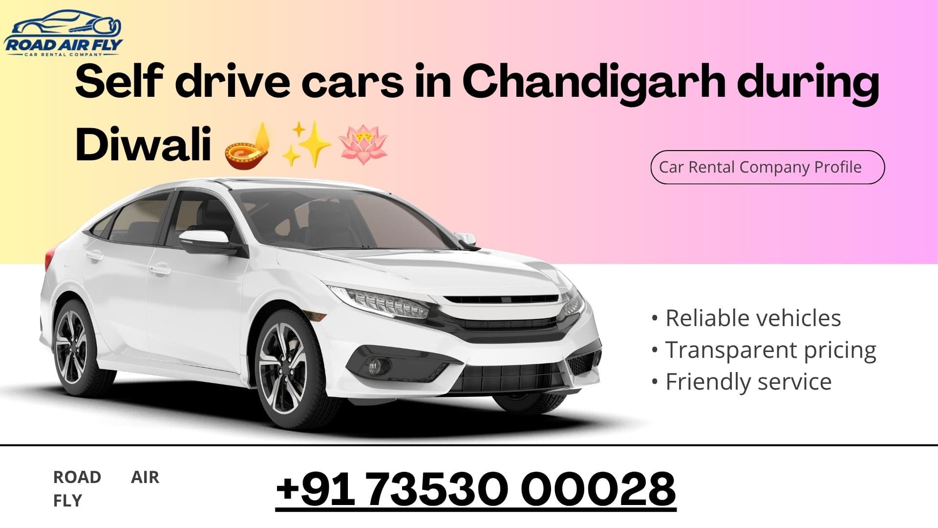 self drive cars in Chandigarh during Diwali